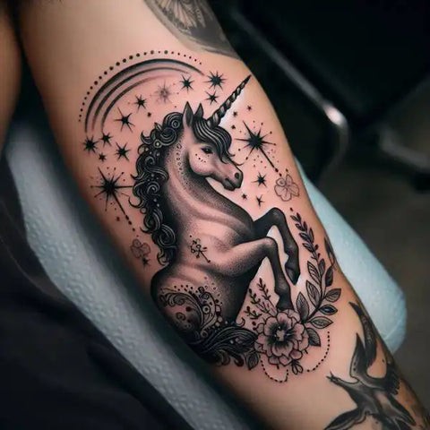 Gothic Unicorn Tattoo 1