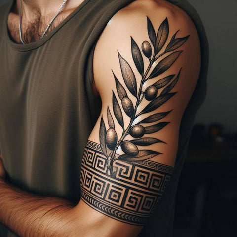 Greek Olive Branch Tattoo