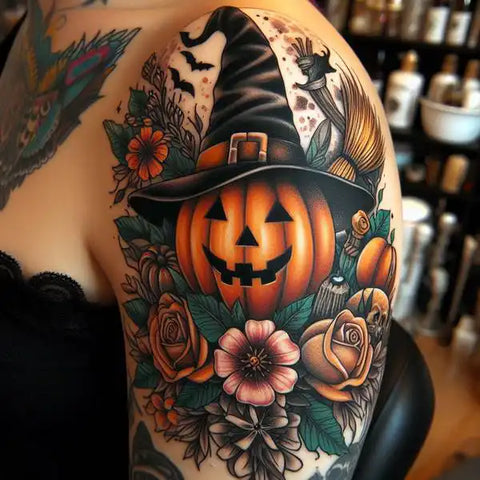 Halloween Witch Tattoo 1