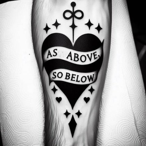 Heart “As above, so below” Tattoo 2