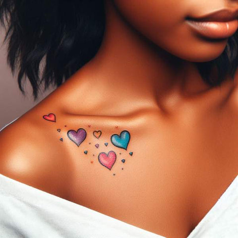 Heart Collarbone Tattoo