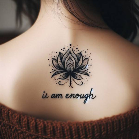 “I Am Enough” Back Tattoo