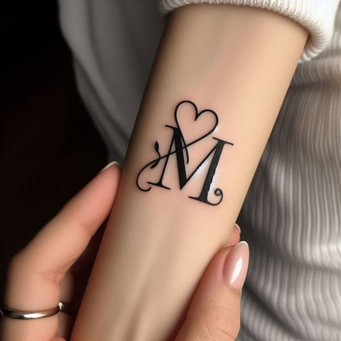 Initial M Tattoo