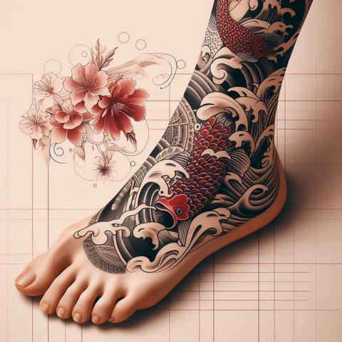 Japanese Foot Tattoo