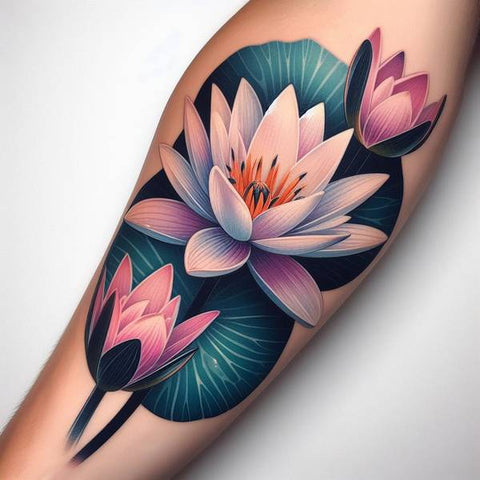 Japanese Water Lily Tattoo 1
