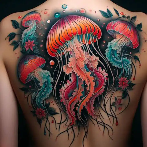 Jellyfish Back Tattoo 2