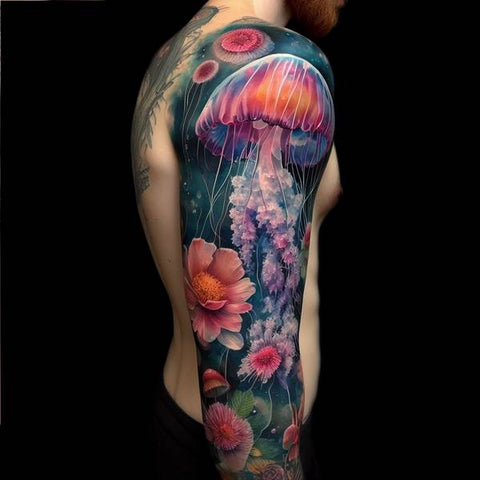 Jellyfish Sleeve Tattoo