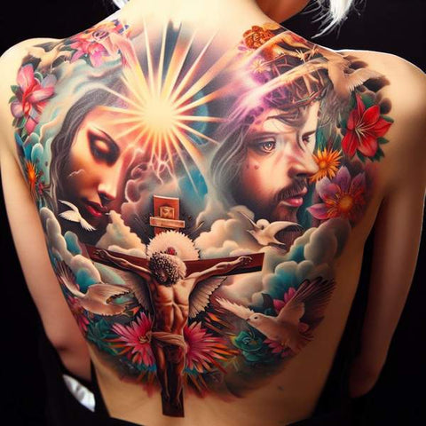 Jesus Back Tattoo