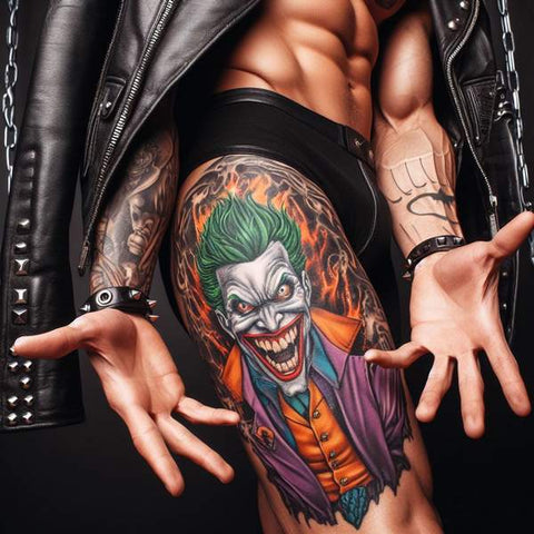 Joker Thigh Tattoo