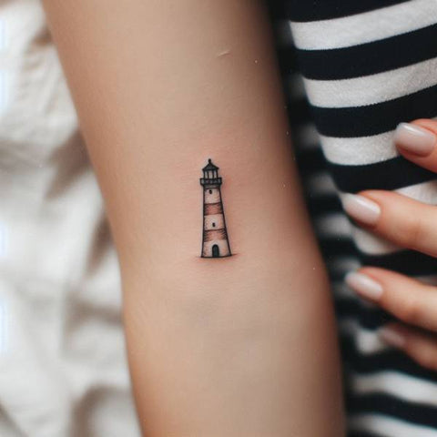 Lighthouse Outline Tattoo 1