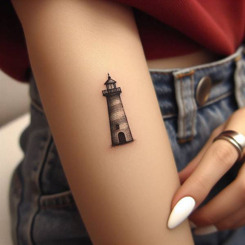 Lighthouse Outline Tattoo 2