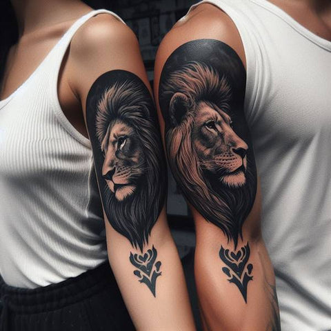 Lion Couple Tattoo
