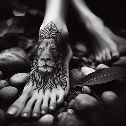 Lion Foot Tattoo
