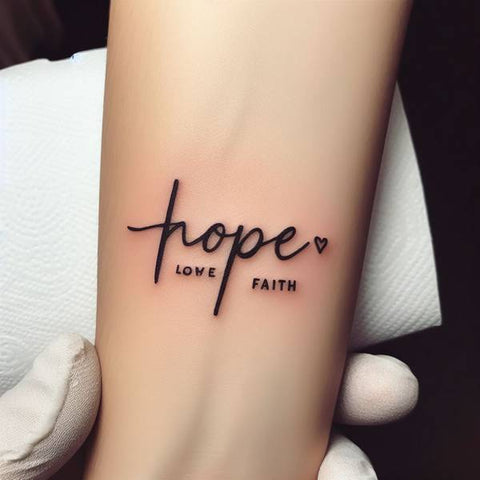 Love Hope Faith tattoo 2