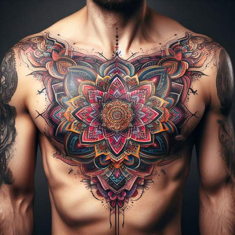 Share more than 165 mandala chest tattoo super hot