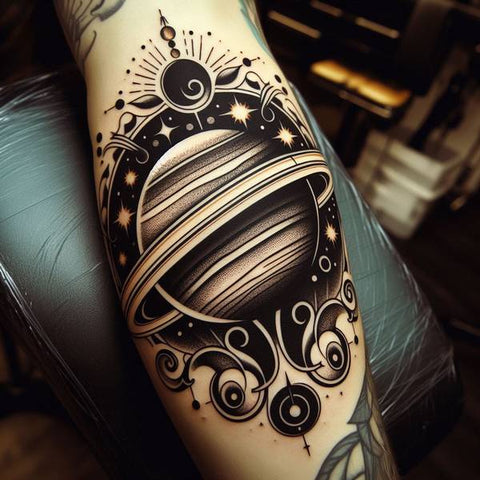 Meet A Plethora Of Enchanting Saturn Tattoo Designs