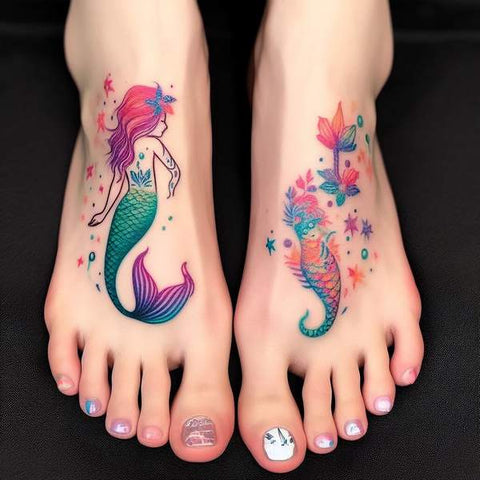 Mermaid Foot Tattoo