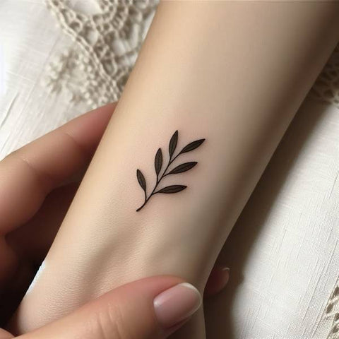Minimalist Olive Branch Tattoo 2