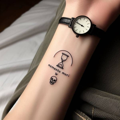 Minimalist Memento Mori Tattoo 1