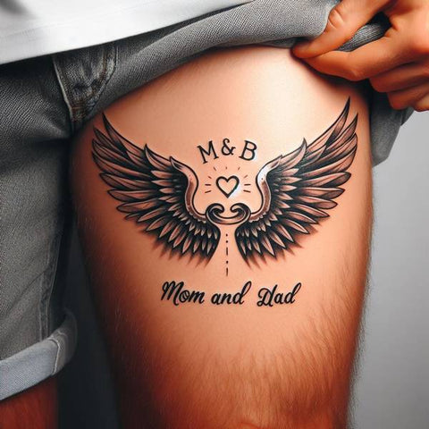 Mom and Dad Angel Wing Tattoo 2