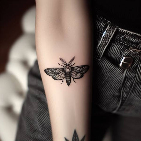 Moth Forearm Tattoo