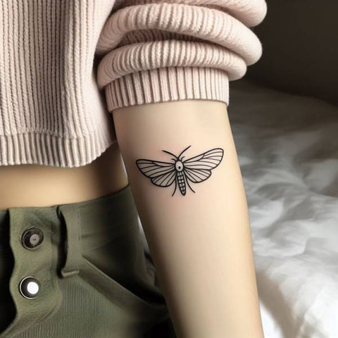 Moth Outline Tattoo