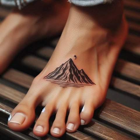 Mountain Foot Tattoo