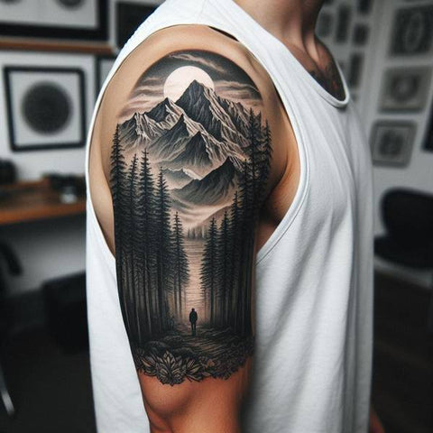 Mountain Shoulder Tattoo