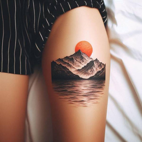 Mountain Sunset Tattoo