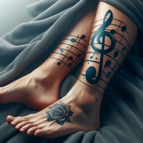 Sheet Music Tattoo Sleeve