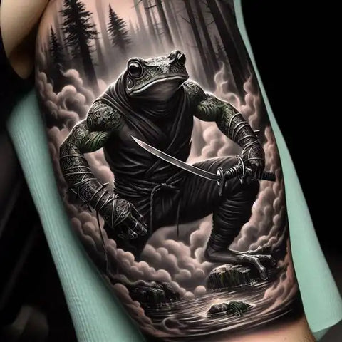 Ninja Frog Tattoo 1