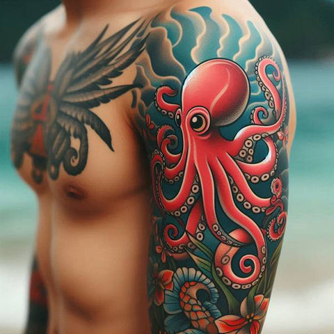 Octopus Cartoon Tattoo 1