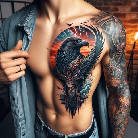 Odin Raven Tattoo 1