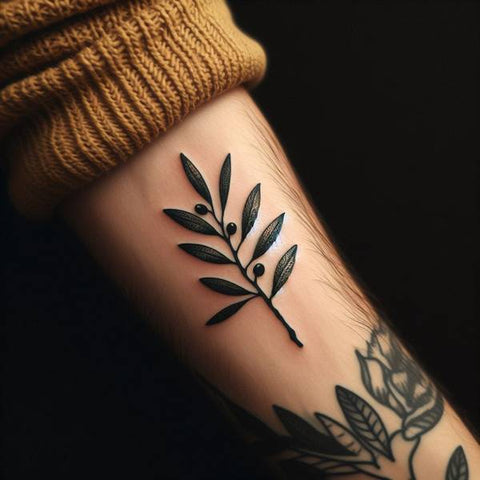 Olive Branch Tree Tattoo 1