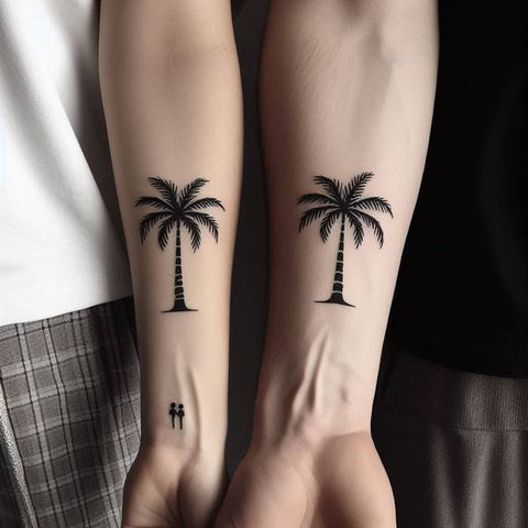 Palm Tree Sibling Tattoo