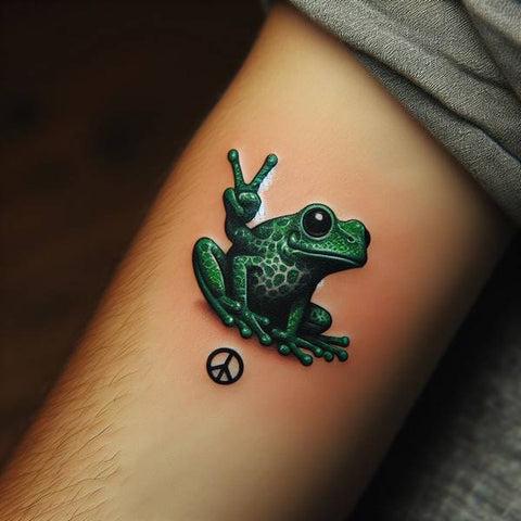 Peace Frog Tattoo 1