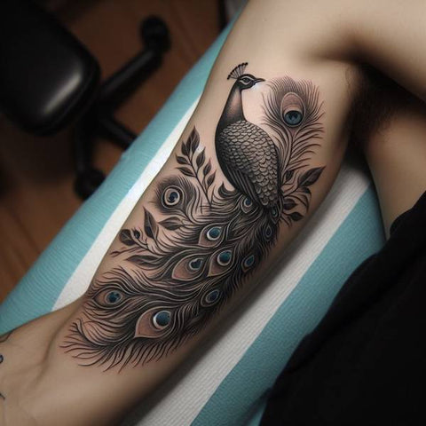 Peacock Arm Tattoo