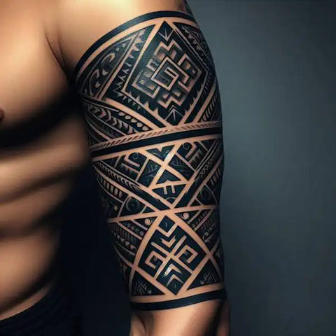 Polynesian Arm Tattoo