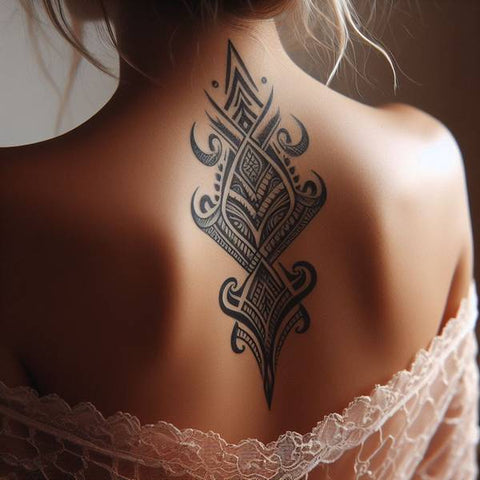 Polynesian Back Tattoo 1