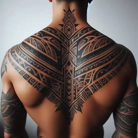 Polynesian Back Tattoo 2