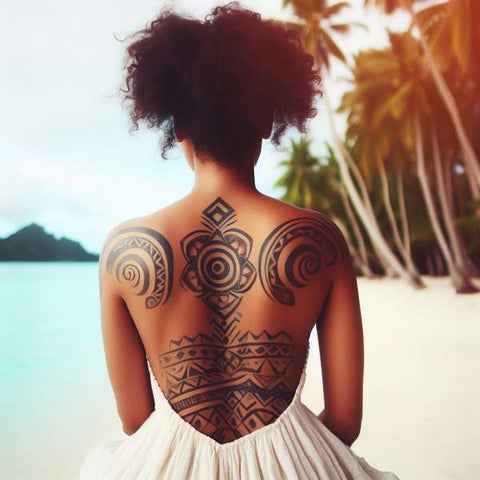 Polynesian Back Tattoo