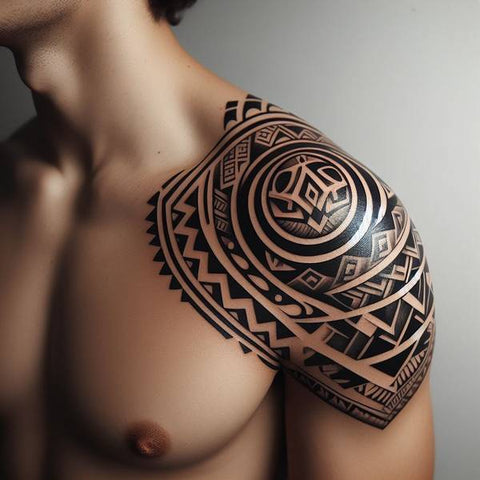 Polynesian Shoulder Tattoo 1