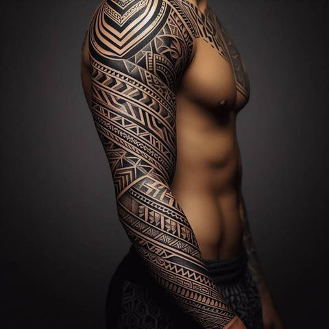 Polynesian Sleeve Tattoo 1