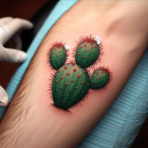 Prickly Pear Cactus Tattoo 1