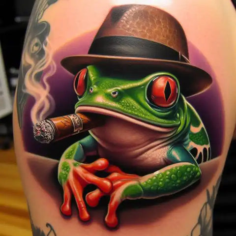 Puerto Rican Frog Tattoo 2