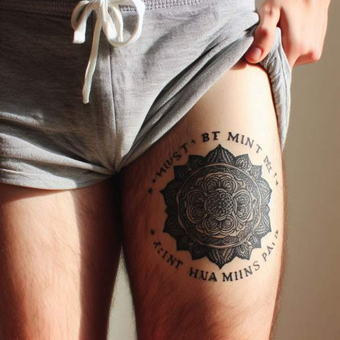 Quote Thigh Tattoo