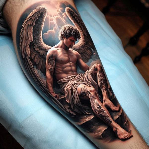 Realistic Angel Tattoo