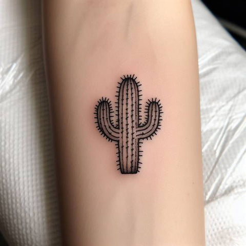 Realistic Cactus Tattoo 1