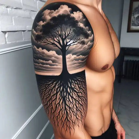 Realistic Family Tree Tattoo 1