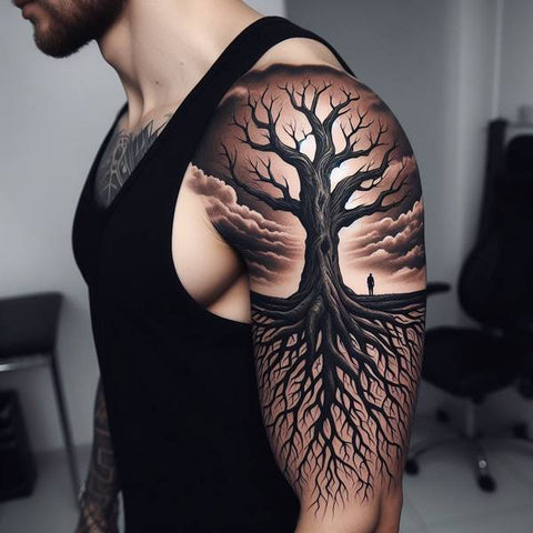 Realistic Family Tree Tattoo 2
